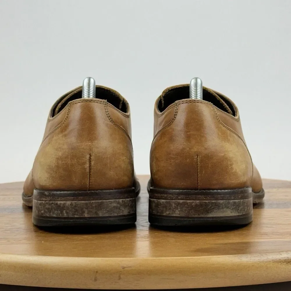 Mens Cole Haan Benton II Cap Toe Ox British Brown Leather‎ Oxfords Shoes Size 10